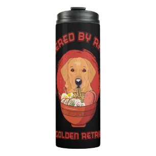 Ramen Sushi Golden Retriever Dog TShirt Thermosbecher