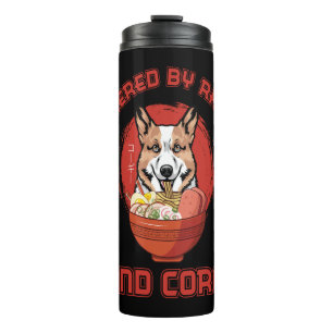 Ramen Sushi Welsh Corgi Dog T - Shirt Thermosbecher