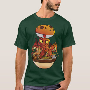Ramen T-Shirt Kawaii Japanischer Oktopus, dass Lie