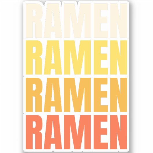 Ramen Text Design Aufkleber (Vorderseite)
