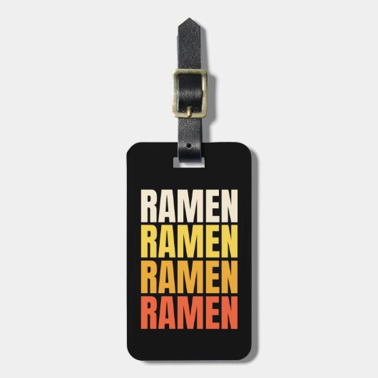 Ramen Text Design Gepäckanhänger (Vorderseite vertikal)