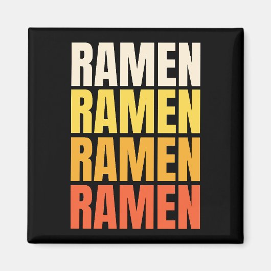 Ramen Text Design Magnet (Vorne)