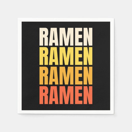 Ramen Text Design Serviette (Vorderseite)