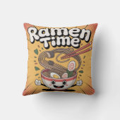 Ramen Time - Niedlicher Cartoon Ramen Bowl Kissen (Rückseite)