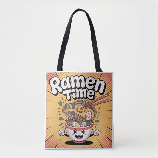 Ramen Time - Niedlicher Cartoon Ramen Bowl Tasche (Vorderseite)
