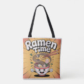 Ramen Time - Niedlicher Cartoon Ramen Bowl Tasche (Rückseite)