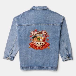 Ramen-tisch – Süße Kawaii-Ramen-Schale Jeansjacke