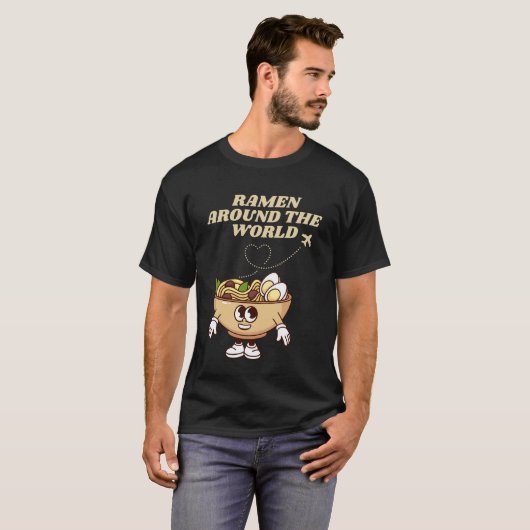 Ramen um den T - Shirt - Funny Noodle Trav (Vorne ganz)