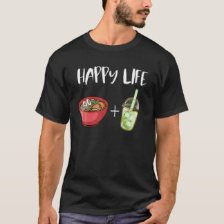 Ramen und Boba - angetrieben durch Blasen-Tee und T-Shirt