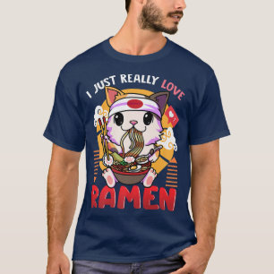 Ramen und Katzen Tiergeschenke japanische Sachen T-Shirt