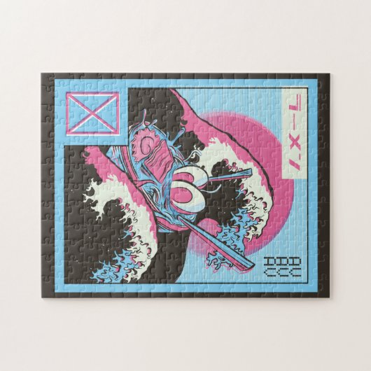 Ramen Vaporwave Puzzle (Horizontal)