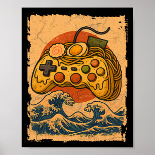 Ramen-Videospielcontroller Poster