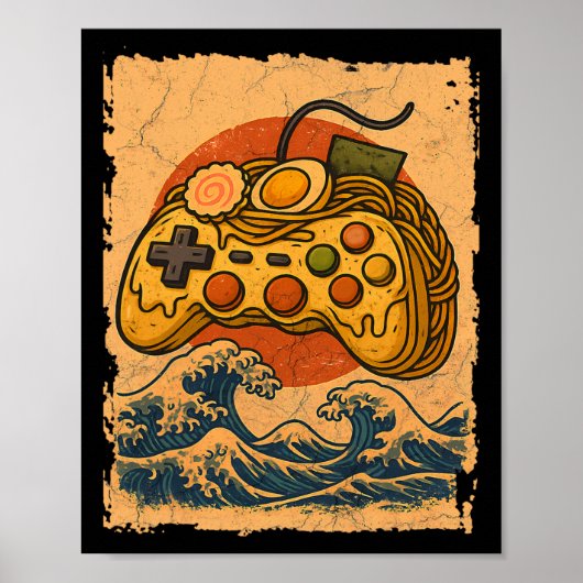 Ramen-Videospielcontroller Poster (Vorne)