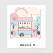 Ramen Waggon im Park Aufkleber (Blatt)
