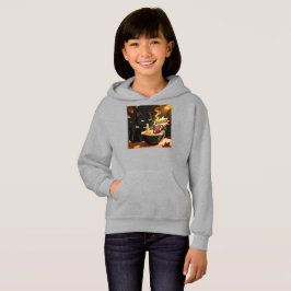 Ramen zen Cat and the Unexpected Touchdown Hoodie