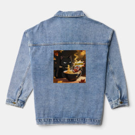 Ramen-Zen Katze und der unerwartete Touchdown Jeansjacke
