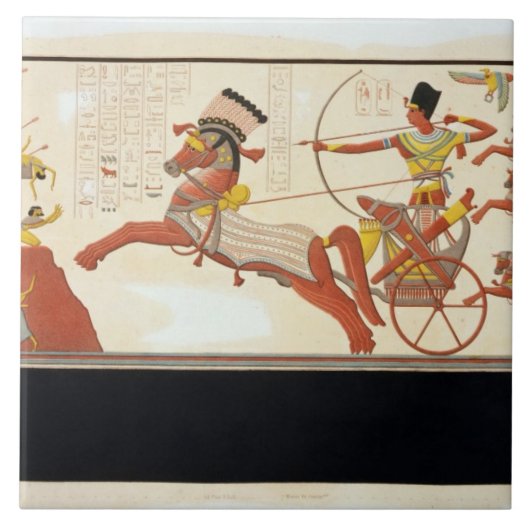 Ramesses II (1279-13 BC) am Kampf von Kadesh, Fliese (Vorderseite)