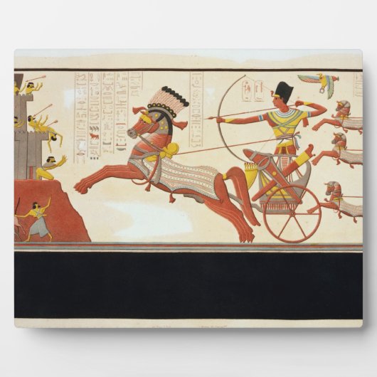 Ramesses II (1279-13 v. Chr.) in der Schlacht von  Fotoplatte (Vorderseite)