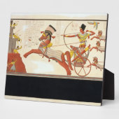 Ramesses II (1279-13 v. Chr.) in der Schlacht von  Fotoplatte (Seite)