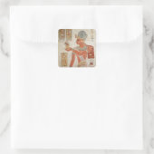 Ramesses III im Schlachtkleid Quadratischer Aufkleber (Tasche)