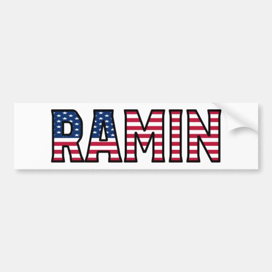 Ramin Name Vorname USA Aufkleber Sticker Auto Autoaufkleber (Vorne)