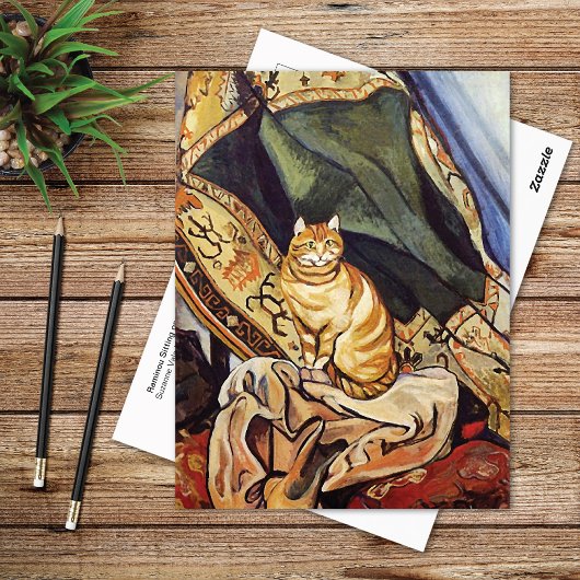 Raminou Cat Cloth Suzanne Valadon Postkarte