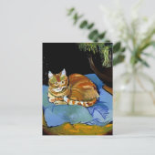 “Raminou on a Blue Blanket” by Suzanne Valadon Postkarte (Stehend Vorderseite)