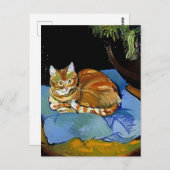 “Raminou on a Blue Blanket” by Suzanne Valadon Postkarte (Vorne/Hinten)