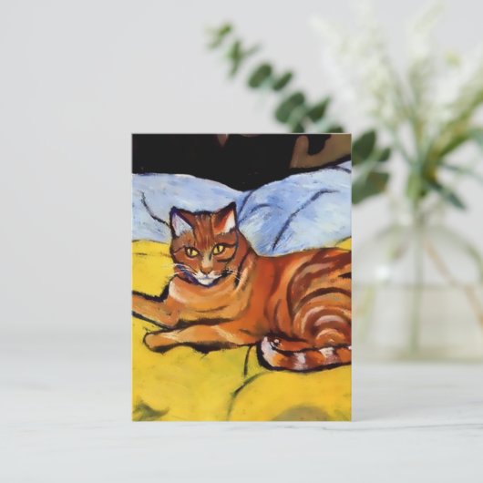 “Raminou on a Yellow Blanket’ by Suzanne Valadon Postkarte (Stehend Vorderseite)