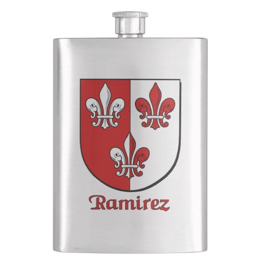 Ramirez Heraldic Shield Flachmann (Vorderseite)