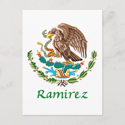 Ramirez Mexikos Nationales Siegel Postkarte (Vorderseite)
