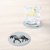 Ramirez - spanisches Pferd, laufend - Runder Pappuntersetzer (Vor Ort)