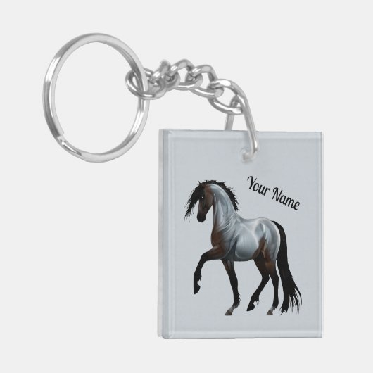 Ramirez - spanisches Pferd, laufend - Schlüsselanhänger (Vorderseite links)