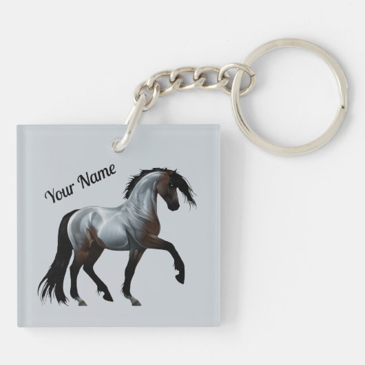 Ramirez - spanisches Pferd, laufend - Schlüsselanhänger (Rückseite)