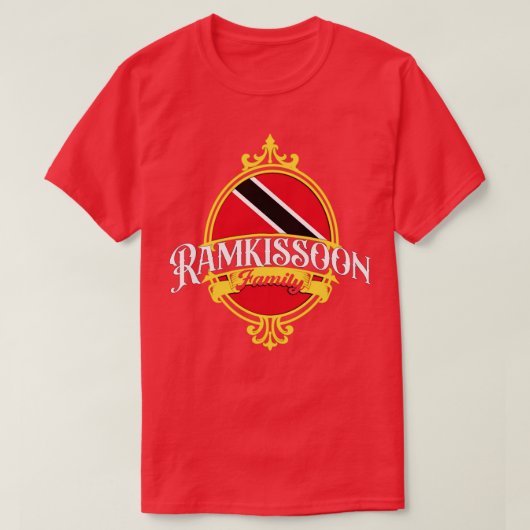 Ramkissoon Familie Trinidad und Tobago Flag T-Shirt (Design vorne)