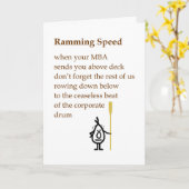 Rammende Geschwindigkeit - ein lustiges Karte (Gelbe Blume)