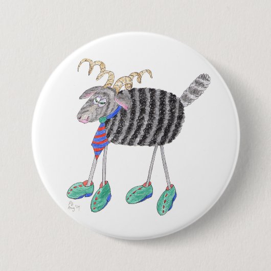 Rammkopf / Posh Sheep Button (Vorderseite)