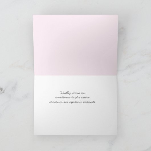 Ramo de Peonías Malvas Tarjeta de Condolencias Karte (Innenseite)