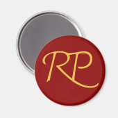 RAMO und PAUL Logo Rotes Gold Magnet (Vorderseite/Rückseite)