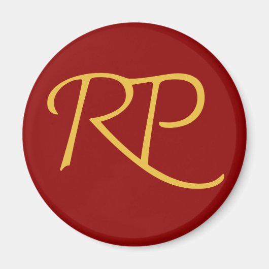 RAMO und PAUL Logo Rotes Gold Magnet (Vorne)