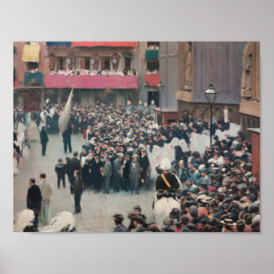Ramon Casas - Die Corpus Christi-Prozession Poster