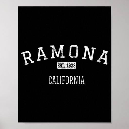 Ramona California Ca Vintage Performance Poster (Vorne)