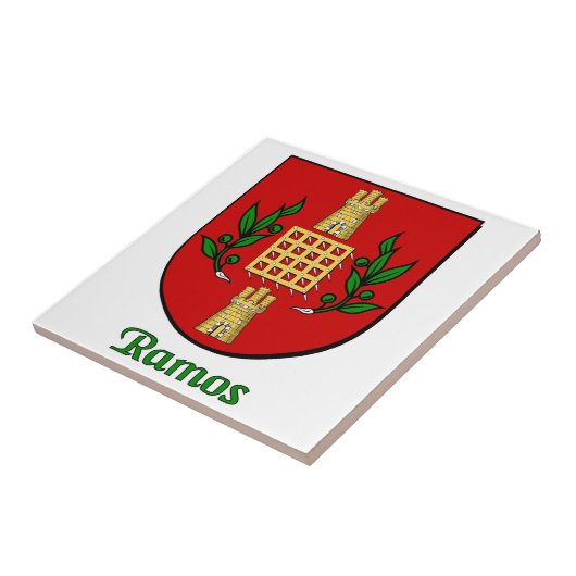 Ramos Family Shield Decorative Tile Fliese (Seite)