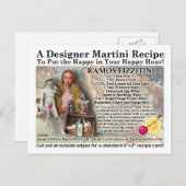 Ramos Fizz Martini Rezept Postkarte (Vorne/Hinten)