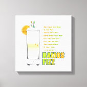 Ramos Gin Fizz Cocktail Rezept Art 12 "x12" Leinwanddruck (Vorderseite)