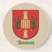 Ramos Heraldic Shield Sandstein Untersetzer (Vorne)