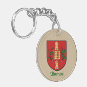 Ramos Historischer Schild und spanische Flagge Schlüsselanhänger (Vorderseite links)