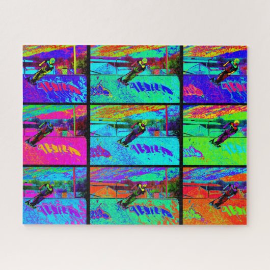 Ramp abschneiden - Scooter-Reiter stürzen Puzzle (Horizontal)