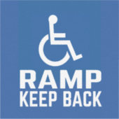 Ramp Behalten für Behinderte Aufkleber (Vorderseite)