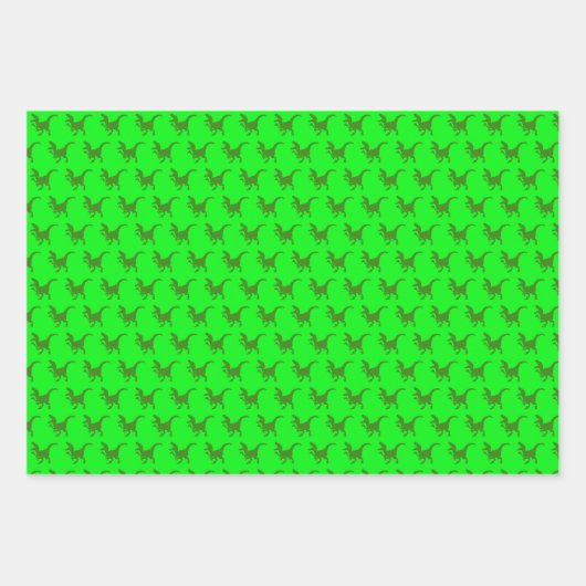 Rampaging Dinosaurs Geschenkpapier Set (Vorderseite)